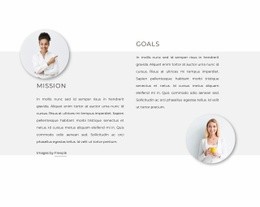 Text with circle images - Html Code Example by Nicepage