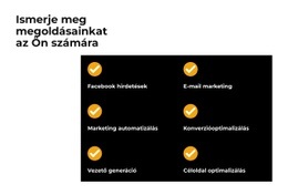 Ismerje Meg Megoldásunkat - Céloldal Sablon