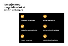 Ismerje Meg Megoldásunkat - Céloldal Sablon