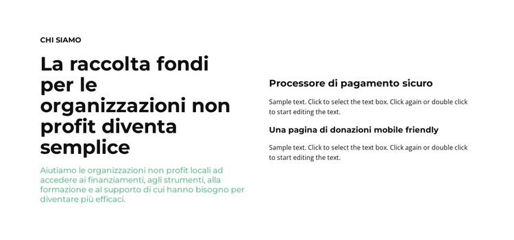 Vari blocchi di testo Costruttore di siti web HTML