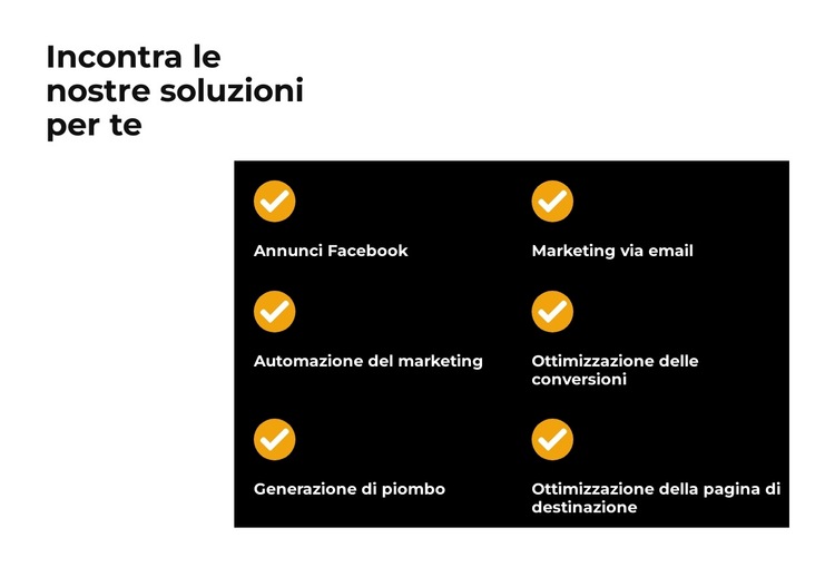 Incontra la nostra soluzione Modello di sito Web