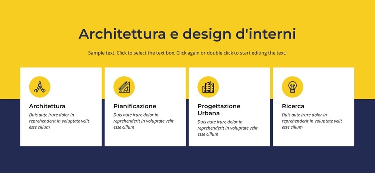 Architettura e interni Modello di sito Web