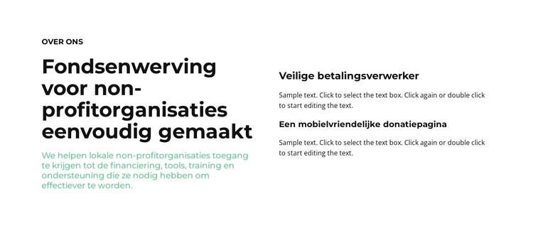 Diverse tekstblokken CSS-sjabloon