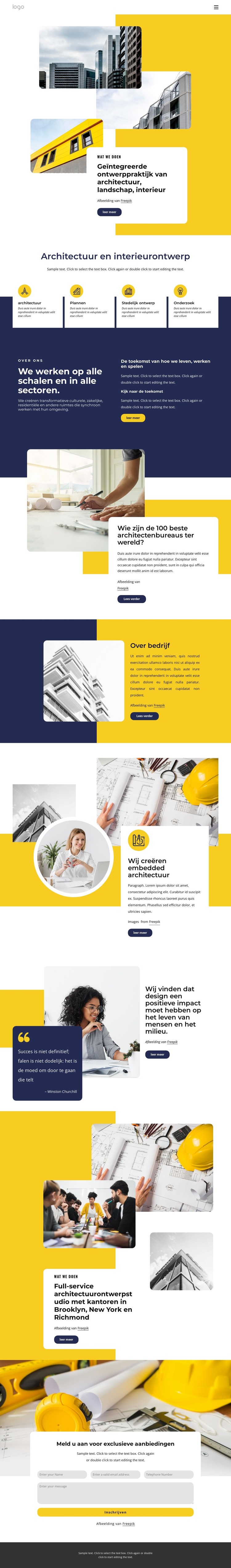 Best beoordeelde architecten HTML-sjabloon