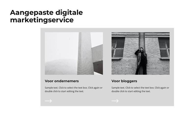 Aangepast digitaal ontwerp Website Builder-sjablonen