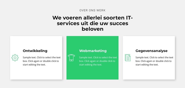 Succesvol IT-bedrijf Website sjabloon