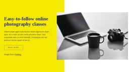 Online Photography Classes One Page Template
