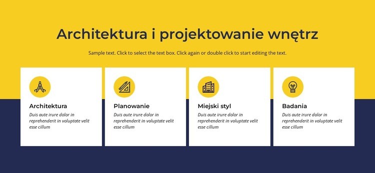 Architektura i wnętrze Kreator witryn internetowych HTML