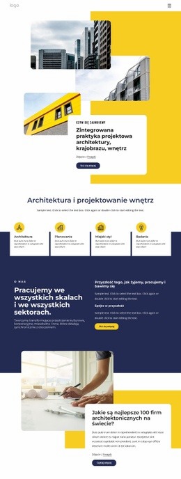 Najwyżej Oceniani Architekci - Bezpłatna Jednostronicowa Witryna Internetowa