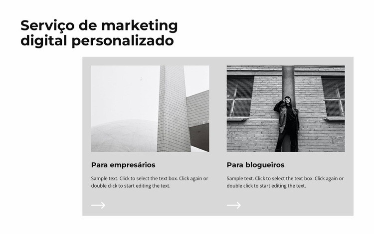 Projeto digital personalizado Modelos de construtor de sites