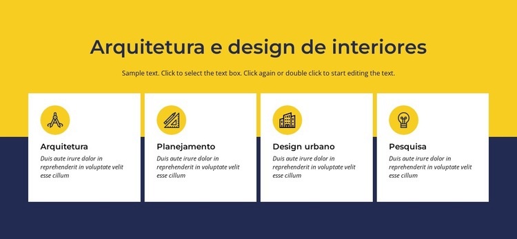 Arquitetura e interiores Maquete do site