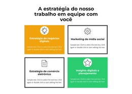 Nosso Trabalho Em Equipe - Modelo De Site HTML