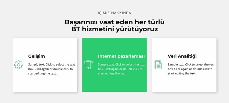 Başarılı BT şirketi Açılış sayfası