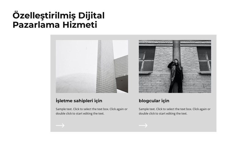 Özelleştirilmiş dijital tasarım HTML Şablonu