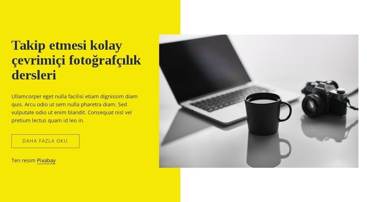 Çevrimiçi fotoğrafçılık dersleri HTML5 Şablonu