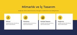 Mimari Ve Iç Için Çok Amaçlı Web Sitesi Modeli