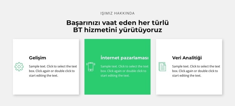 Başarılı BT şirketi Web Sitesi Oluşturucu Şablonları