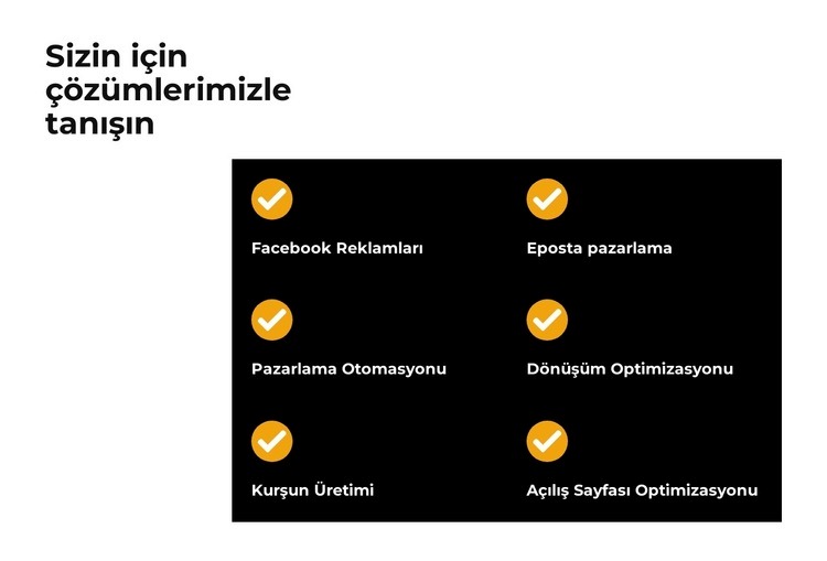 Çözümümüzle tanışın Web sitesi tasarımı