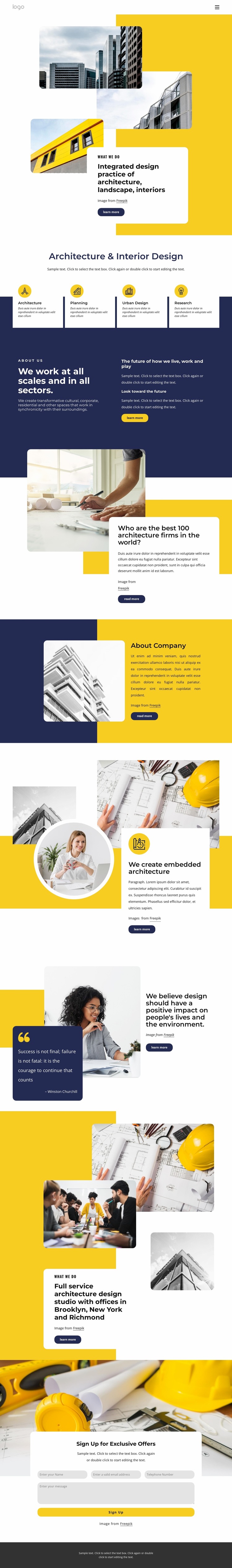 Top-rated architects Website Builder Templates