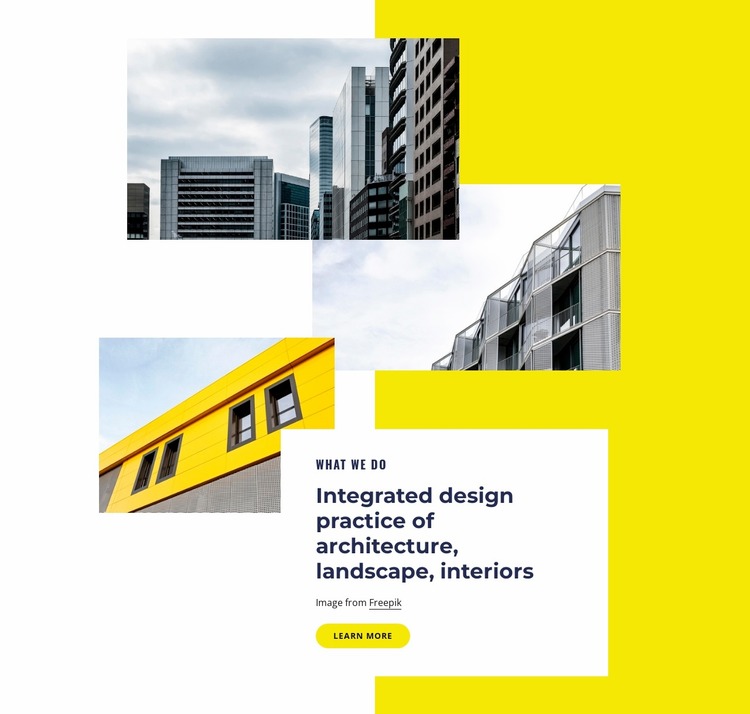 Integrated design practice Website Mockup