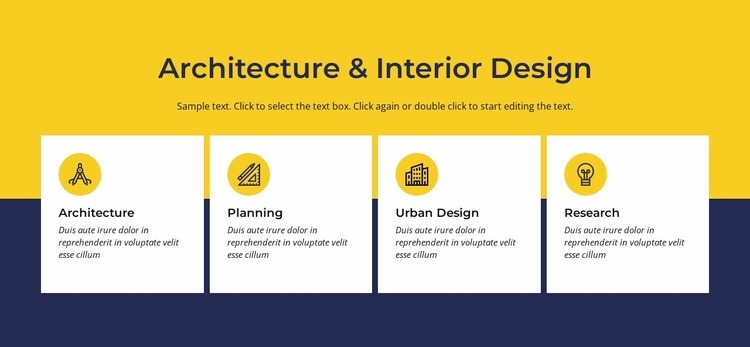 Architecture and interior Website Mockup