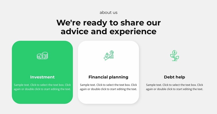 Ready to share experience Landing Page
