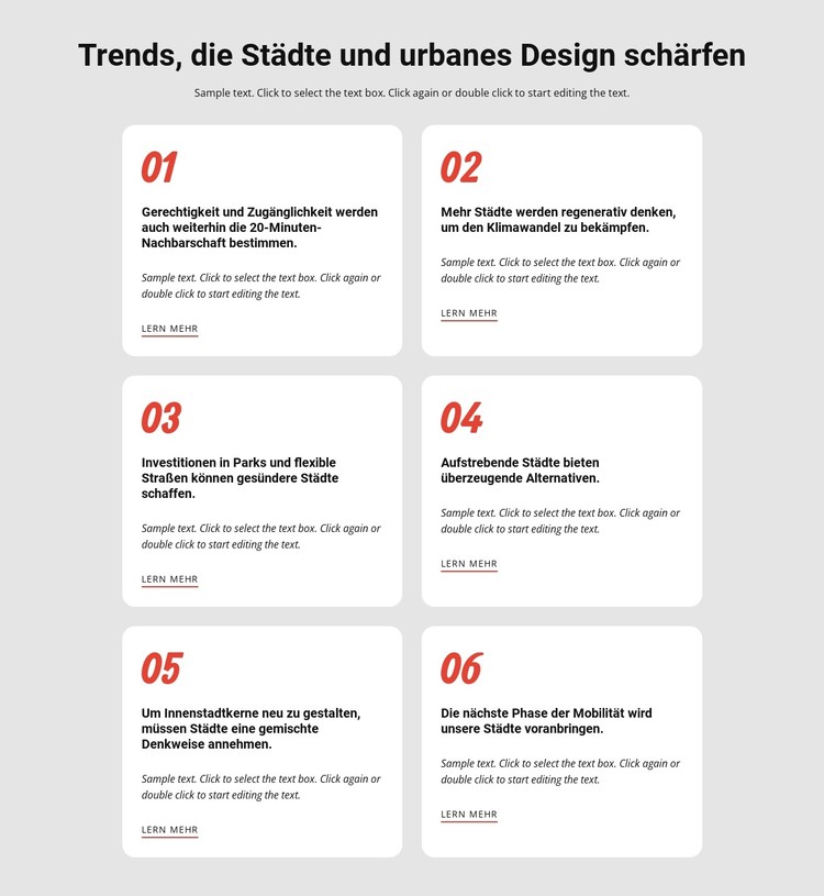 Trends prägen Städte CSS-Vorlage