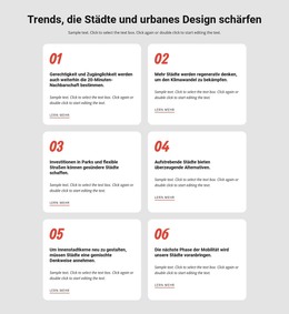 Site-Vorlage Für Trends Prägen Städte