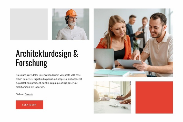 Forschungsgruppe Architektur HTML Website Builder