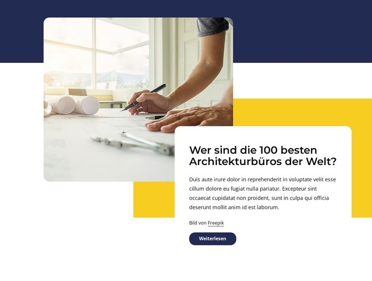 Die besten architekturbüros Website-Modell
