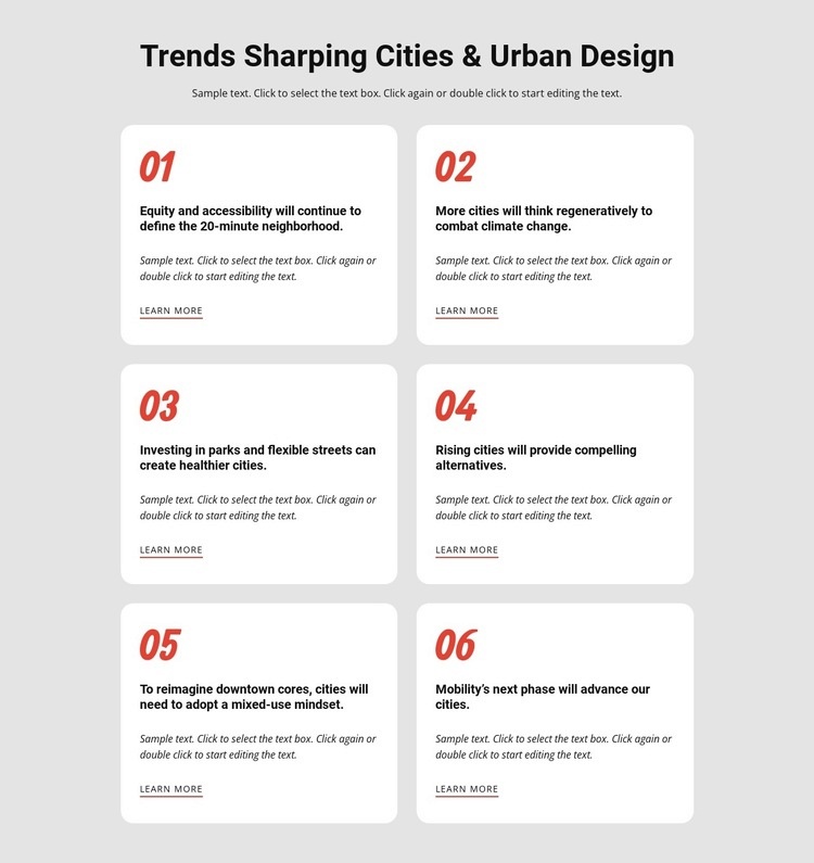 Trends sharping cities Elementor Template Alternative