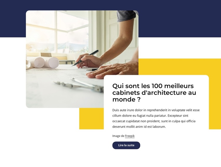 Les meilleures agences d'architecture Modèle de site Web