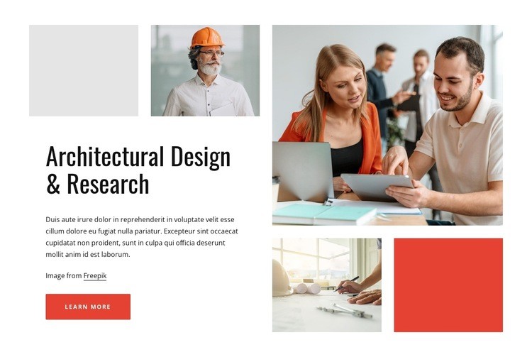 Architectural research group Homepage Design