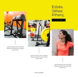 Edzés, Játék, Pihenés - Egyedi Webhelytervezés
