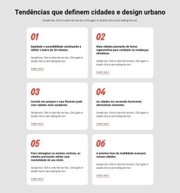 Modelo De Site Para Tendências Que Definem As Cidades