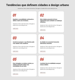 Layout Do Site Para Tendências Que Definem As Cidades
