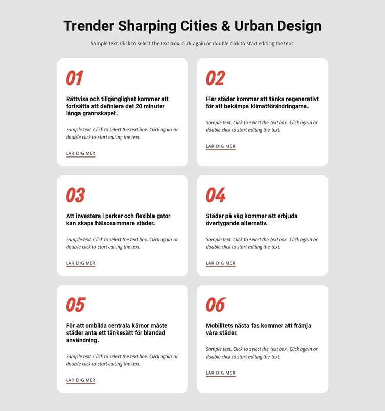 Trender som skärper städer CSS -mall
