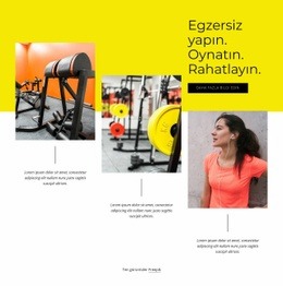 Egzersiz Yap, Oyun Oyna, Rahatla - Web Sitesi Tasarımı