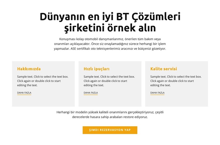 BT ofisi Web Sitesi Şablonu