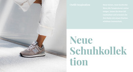 Neue Schuhkollektion - Mobile Website-Vorlage