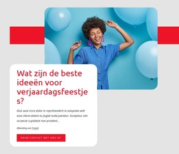 Verjaardagsfeest - HTML-Paginasjabloon