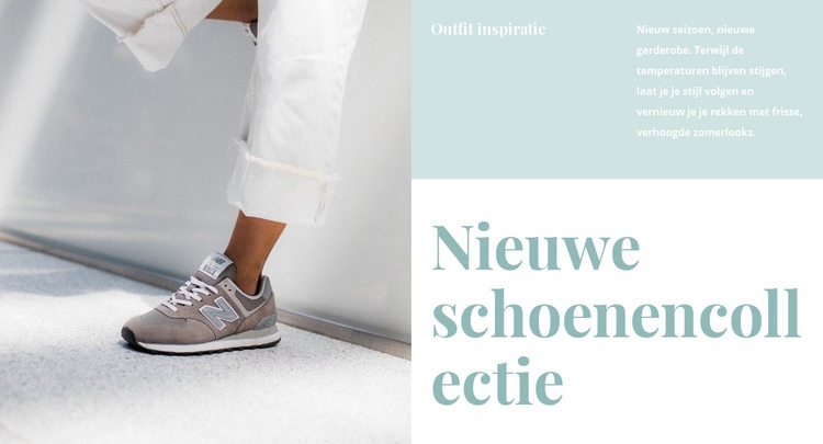 Nieuwe schoenencollectie Website ontwerp