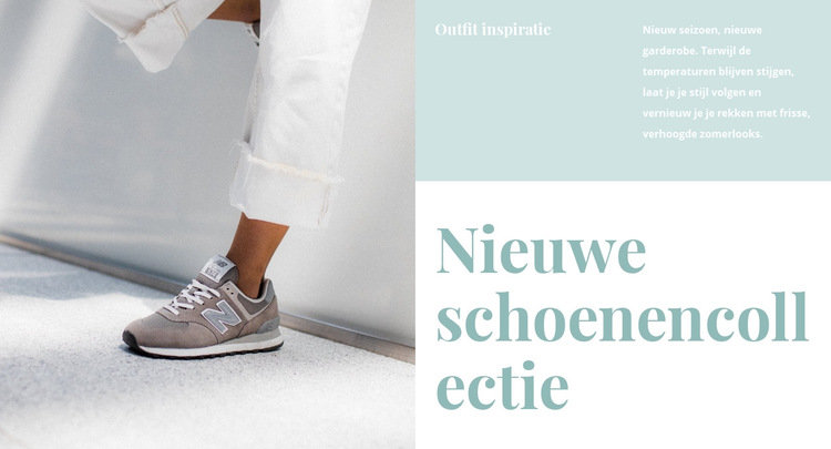 Nieuwe schoenencollectie Website sjabloon