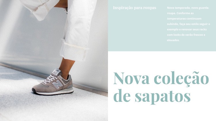 Nova coleção de sapatos Construtor de sites HTML