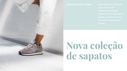 Nova Coleção De Sapatos - Maquete De Webdesign