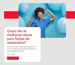 Inspiração De Site Para Festa De Aniversário