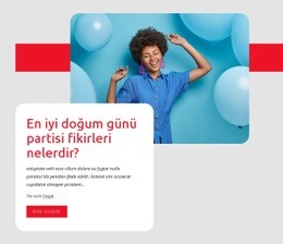 Doğum Günü Partisi - Işlevsellik HTML5 Şablonu