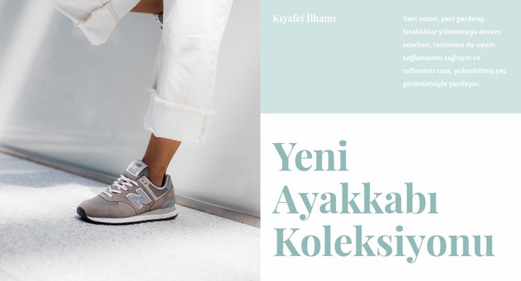 Yeni ayakkabı koleksiyonu Web Sitesi Mockup'ı