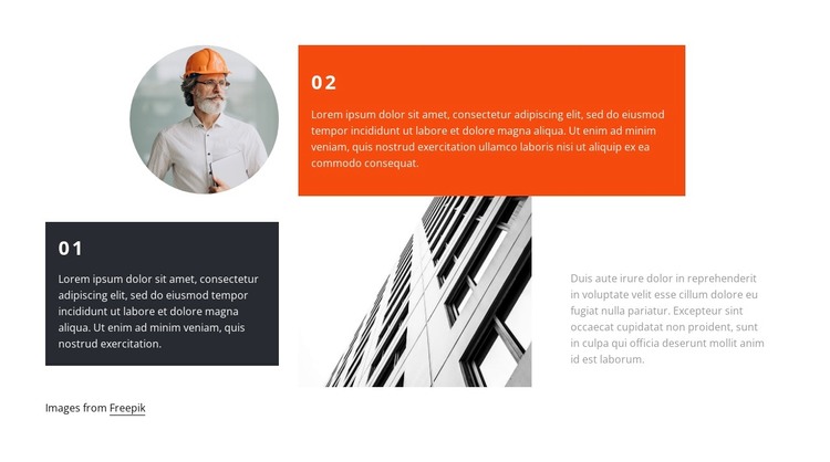 Text in grid Web Design