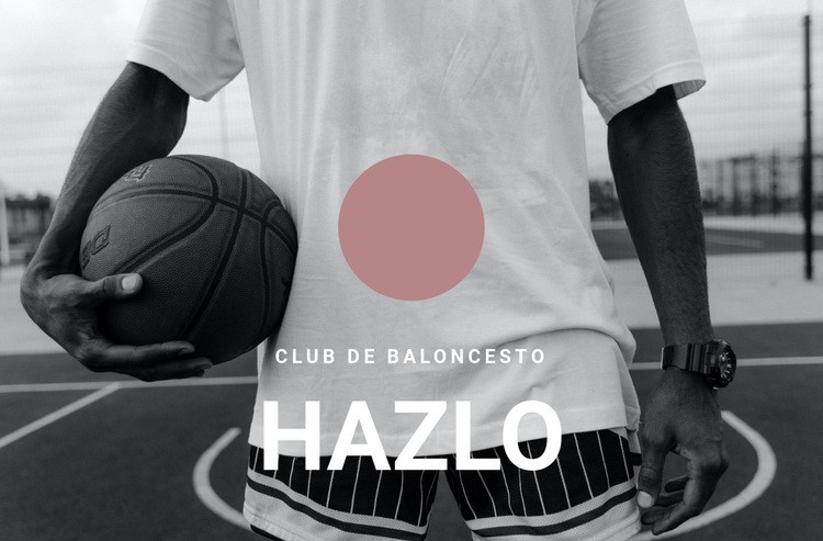 Club de baloncesto Plantilla de una página